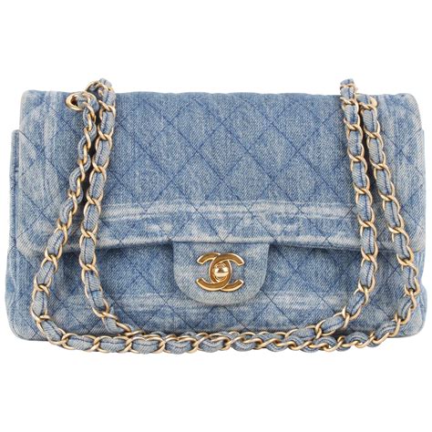 chanel denim shoulder bag|chanel shoulder bag vintage.